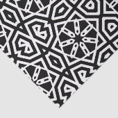 Tijdelijk zwart-wit geometrisch patroon tissuepapier (Detail)