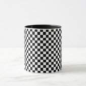 Tijdelijk zwart-wit geruit patroon mok (Midden)