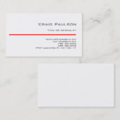 Tijdelijk zwart wit Visitekaartje rode lijn (Voorkant / Achterkant)