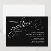 Tijdelijke 18e verjaardag Uitnodigingen (Voorkant / Achterkant)