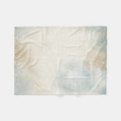 Tijdelijke Abstracte blauwe Cream Art Fleece Deken (Voorkant (Horizontaal))