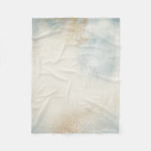 Tijdelijke Abstracte blauwe Cream Art Fleece Deken (Voorkant)