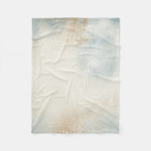 Tijdelijke Abstracte blauwe Cream Art Fleece Deken (Voorkant)