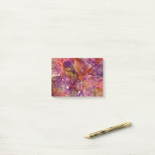 Tijdelijke Abstracte epoxykunst, harskunst, hars Post-it® Notes (Op bureau)