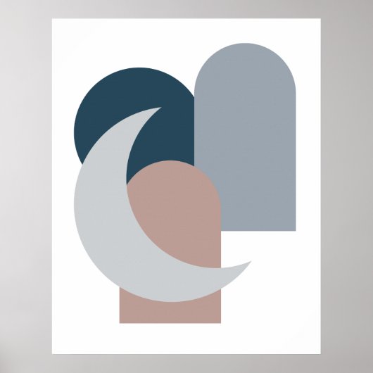 Tijdelijke Abstracte geometrische vormen moderne Poster (Voorkant)