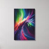 Tijdelijke Abstracte kleurrijke regenboogverf Canvas Afdruk (Voorkant)