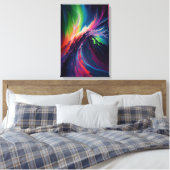 Tijdelijke Abstracte kleurrijke regenboogverf Canvas Afdruk (Insitu (Slaapkamer))