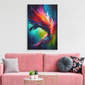 Tijdelijke Abstracte regenboogverf Canvas Afdruk (Insitu (Woonkamer))