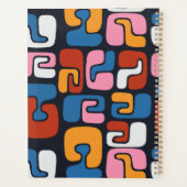 Tijdelijke Abstracte vormen Retro aangepast Planner (Achterkant)