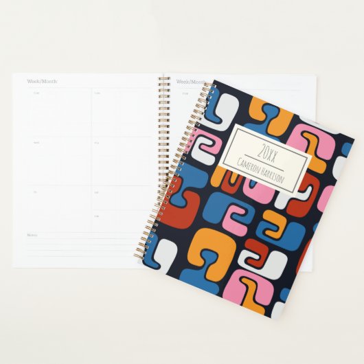 Tijdelijke Abstracte vormen Retro aangepast Planner (Display)