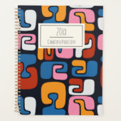 Tijdelijke Abstracte vormen Retro aangepast Planner (Voorkant)