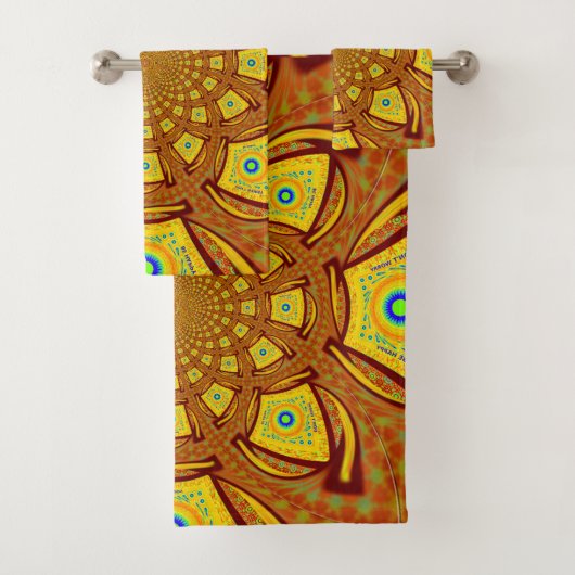 Tijdelijke Afrikaanse Motif Bad Handdoek (Insitu)