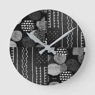 Tijdelijke Afrikaanse Motif Ronde Klok