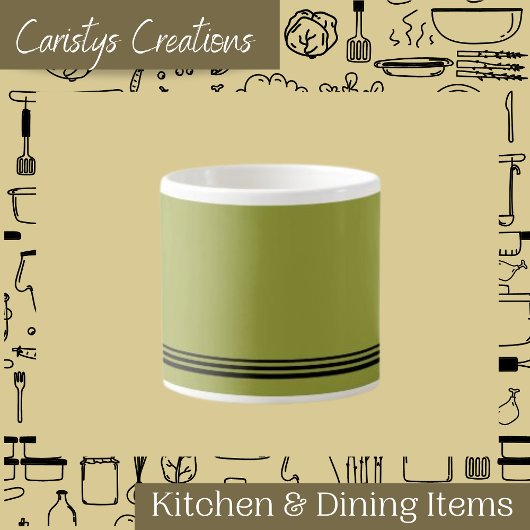 Tijdelijke Avacado met de Mok Stripes Espresso