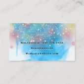 Tijdelijke blauwe Waterverf | Star Gold Dust Visitekaartje (Achterkant)