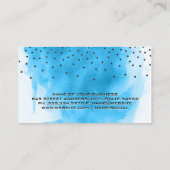 Tijdelijke blauwe Waterverf | STIPPEN Visitekaartje (Achterkant)