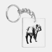 Tijdelijke Bulldog, Trouw Tegeltje Sleutelhanger (Voorkant Links)
