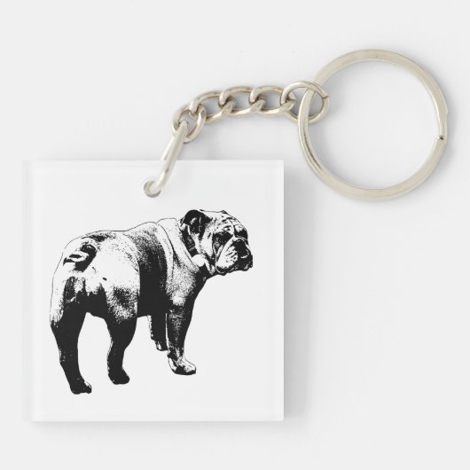 Tijdelijke Bulldog, Trouw Tegeltje Sleutelhanger (Achterkant)