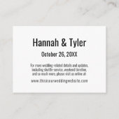 Tijdelijke eenvoudige legante accommodaties informatiekaartje (Achterkant)