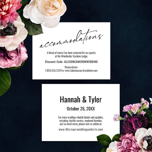 Tijdelijke eenvoudige legante accommodaties informatiekaartje