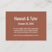 Tijdelijke eenvoudige terracotta-accommodaties informatiekaartje (Achterkant)