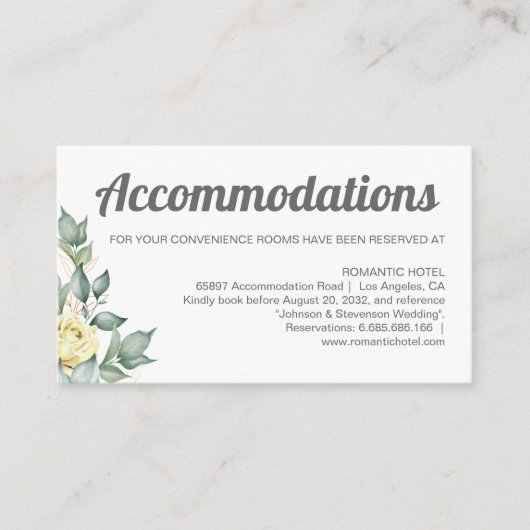 Tijdelijke elegante blauwe waterverf informatiekaartje (Voorkant)