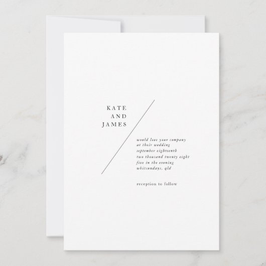 Tijdelijke en minimalistische eenvoudige lijnbruil kaart (Voorkant)