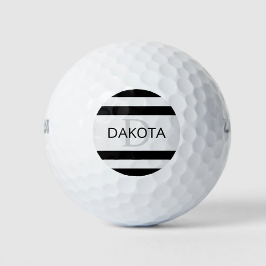Tijdelijke Faux Silver Ombre Stripes & Black Golfballen (Voorkant)