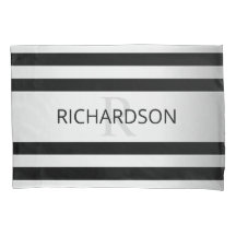 Tijdelijke Faux Silver Ombre Stripes & Black