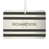 Tijdelijke Faux Silver Ombre Stripes & Black Luchtverfrisser (Achterkant)