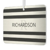 Tijdelijke Faux Silver Ombre Stripes & Black Luchtverfrisser (Links)