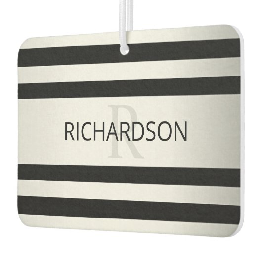 Tijdelijke Faux Silver Ombre Stripes & Black Luchtverfrisser (Links)