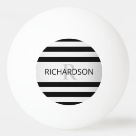 Tijdelijke Faux Silver Ombre Stripes & Black Pingpongbal
