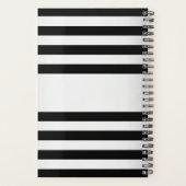 Tijdelijke Faux Silver Ombre Stripes & Black Planner (Achterkant)
