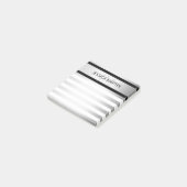 Tijdelijke Faux Silver Ombre Stripes & Black Post-it® Notes (Schuin)
