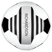 Tijdelijke Faux Silver Ombre Stripes & Black Voetbal (Gedraaid)