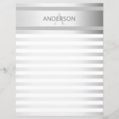 Tijdelijke faux Silver Ombre Stripes & Grey (Voorkant)