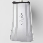 Tijdelijke faux Silver Ombre Stripes & Grey Golfheadcover (Draai 90)