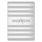 Tijdelijke faux Silver Ombre Stripes & Grey Kaart (Achterkant)