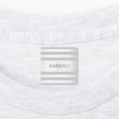 Tijdelijke faux Silver Ombre Stripes & Grey Labels (Aangebracht)