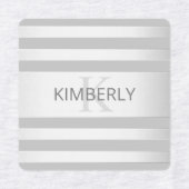 Tijdelijke faux Silver Ombre Stripes & Grey Labels (Design 1)