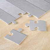 Tijdelijke faux Silver Ombre Stripes & Grey Legpuzzel (Zijkant)