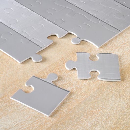 Tijdelijke faux Silver Ombre Stripes & Grey Legpuzzel (Zijkant)