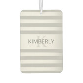 Tijdelijke faux Silver Ombre Stripes & Grey Luchtverfrisser (Achterkant)