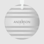 Tijdelijke faux Silver Ombre Stripes & Grey Ornament (achterkant)