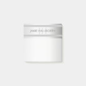 Tijdelijke faux Silver Ombre Stripes & Grey Post-it® Notes (Voorkant)