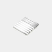 Tijdelijke faux Silver Ombre Stripes & Grey Post-it® Notes (Schuin)