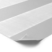 Tijdelijke faux Silver Ombre Stripes & Grey Poster (Hoek)