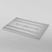 Tijdelijke faux Silver Ombre Stripes & Grey Snijplank