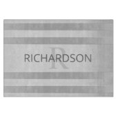 Tijdelijke faux Silver Ombre Stripes & Grey Snijplank (Voorkant)